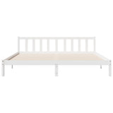 Extra Long Bed Frame without Mattress White 180x220 cm Solid Wood Pine 852453