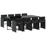 Garden Dining Set Black 3211099