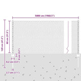 Welded Wire Fence 50 x 0.8 m Hot-Dip Galvanised Steel 3337031