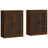Wall Mounted Cabinets 2 pcs Brown Oak Engineered Wood 3197968
