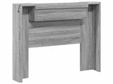 Storage Headboard with LED Grey Sonoma Engineered Wood 3418652