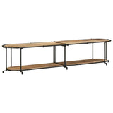 TV Cabinet 200x42x40 cm Solid Wood Rough Mango 4013494