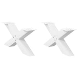 Coffee Table Legs X-Shaped 2 pcs White 70x cm Steel 4012945