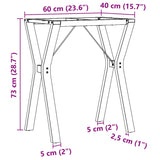 ZNTS Dining Table Legs Y-Frame 60x40x73 cm Steel 357930