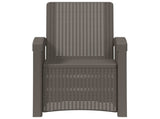Reclining Garden Chair Rattan Look 2 pcs Light Grey PP 8011999