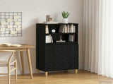 Highboard Black Oak 60 x 36 x 110 cm Engineered Wood 8014920
