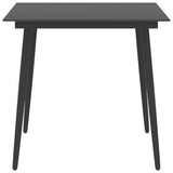 Dining Set Black PE Rattan Standard Adjustable Armrests 3060064