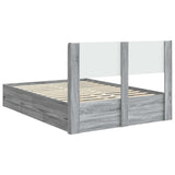 Bed Frame with Storage and Headboard Grey Sonoma 150 x 200 cm 3414298