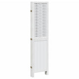 Room Divider 5 Panels White Solid Wood Paulownia 358725