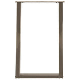 Dining Table Legs U-Shaped 2 pcs Natural Steel 60x cm Steel 4012791