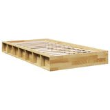 Bed Frame Oak Solid Oak Wood, Plywood Single Bed Frame 3324121