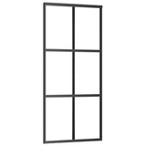 Sliding Door with Hardware Set 90x205 cm ESG Glass&Aluminium 3332819