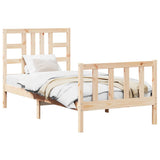 Bed Frame without Mattress 90x200 cm Solid Wood Pine 3191956