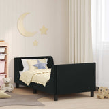 Children's Bed Frame with Headboard Black 80 x 160 cm Velvet 42010859