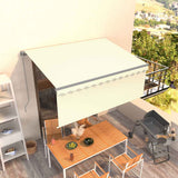 Manual Retractable Awning with Blind 3.5x2.5m Cream 3069397