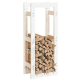 Firewood Rack White 41x25x100 cm Solid Wood Pine 822408