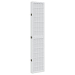 ZNTS Room Divider 6 Panels White Solid Wood Paulownia 358796