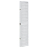 ZNTS Room Divider 6 Panels White Solid Wood Paulownia 358796