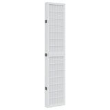 Room Divider 6 Panels White Solid Wood Paulownia 358795