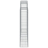 Arched Gabion Baskets 9 pcs 200x30x140/160 cm Galvanised Iron 3146159
