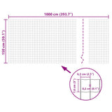 Euro Fence Steel 10x1.5 m Green 140587