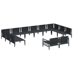 Garden Sofa Set Anthracite Steel 3379026