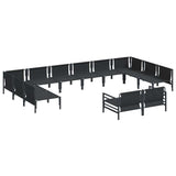 Garden Sofa Set Anthracite Steel 3379026
