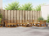 Outdoor Sofa Set 9 pcs Natural Solid Acacia Wood 3366847