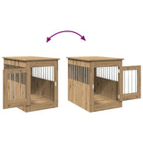 Dog Crate Furniture Artisan Oak 55x80x68 cm Engineered Wood 857643