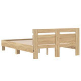 Bed Frame Sonoma oak Engineered wood Small Double Bed Frame 3207576