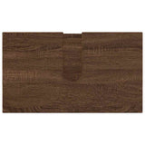 Bathroom Furniture Set 3 pcs Brown Oak Engineered wood & Metal 3392960