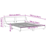 Bed Frame without Mattress 140x190 cm Solid Wood Pine 850740