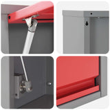 Work Cabinet Set with Drawer with Storage Manual 10 pcs Red 3321487