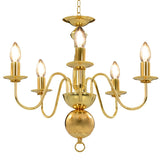 Chandelier Golden 5 x E14 Bulbs 281617