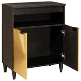 Sideboard Black and Gold 60 x 33 x 75 cm Solid Mango Wood 4017853