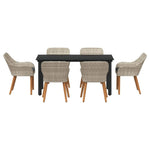 Dining Set Light grey Poly rattan 3261716