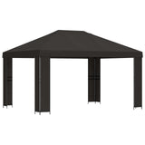 Gazebo 4 x 3 m Anthracite Polyester and Steel 190 gsm 900375