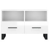 TV Cabinet High Gloss White 80x36x50 cm Engineered Wood 828998
