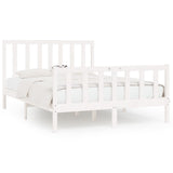 Bed Frame without Mattress White 160x200 cm Solid Wood 3106844