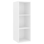 ZNTS Wall-mounted TV Cabinet White 37x37x107 cm Engineered Wood 805480
