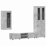 TV Cabinet Set FLORIN 3 pcs Concrete Grey Engineered Wood 3397967