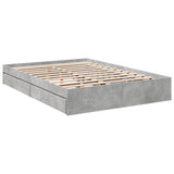 Bed Frame with Drawers without Mattress Concrete Grey 150x200 cm King Size 3280653