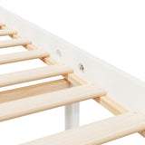 Senior Bed without Mattress White 150x200cm King Size 810620