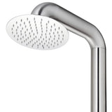 Garden Shower with Brown Base 230 cm Stainless Steel 3070789