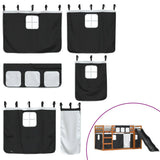 Bunk Bed without Mattress with Slide White and Black 90x200 cm 3284113