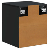 Wall-Mounted Bedside Cabinet 2 pcs Black 34.5 x 33 x 40 cm 899318