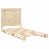 Bed Frame Natural Wood Solid Pine Wood Single Durable Bed Frame 3281551