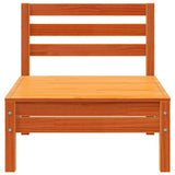 Garden Sofa Armless Wax Brown Solid Wood Pine 837995