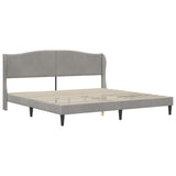 Bed Frame with Headboard Light Grey 180 x 200 cm Velvet 42027950