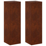 Plant Stand 2 pcs Rusty 30 x 30 x 100 cm Weathering Steel 8012515